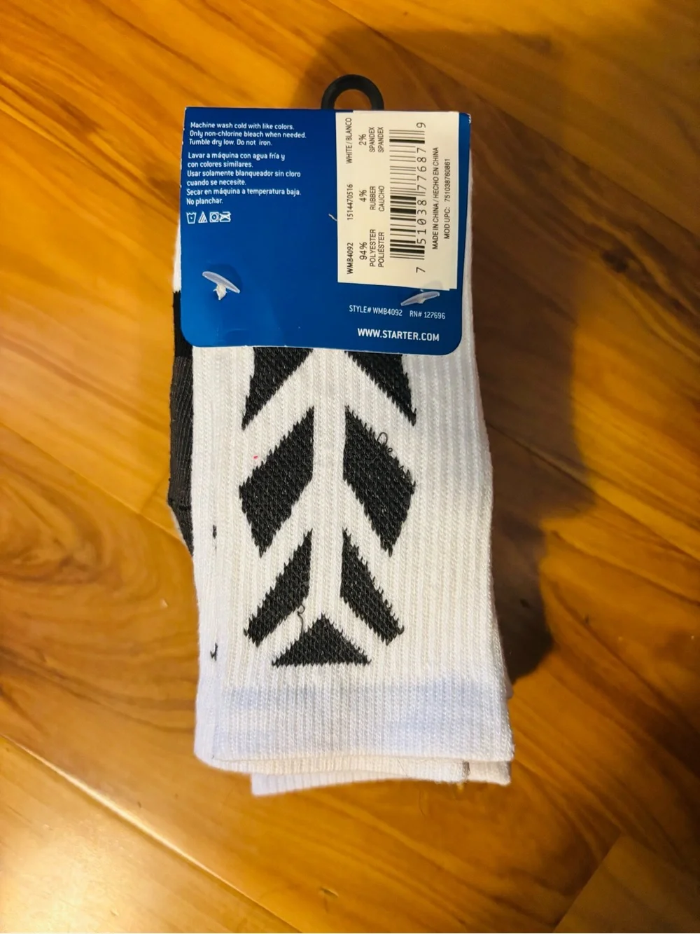 STARTER White & Navy Boys Crew Socks 3+1 Pack